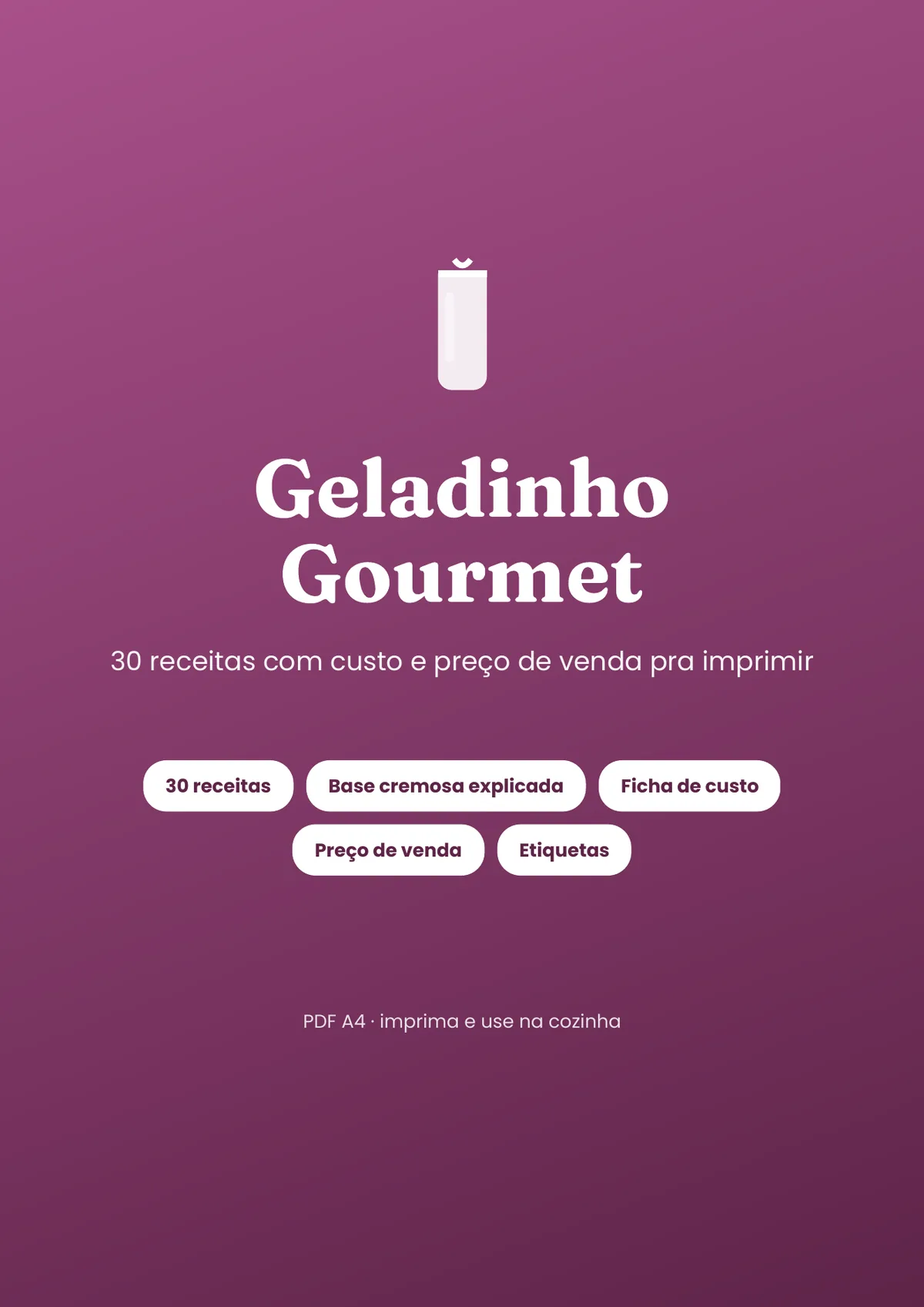 Página real do PDF Geladinho Gourmet: capa